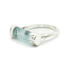 Aquamarine and 925 Silver Ring