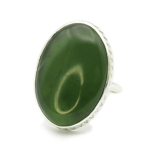 925 Silver and Jade Ring