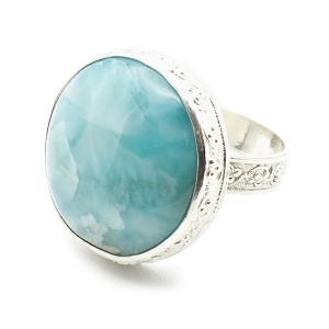 Larimar and 925 Silver Ring