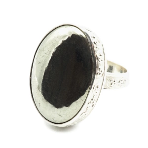 Pyrite and 925 Silver Ring