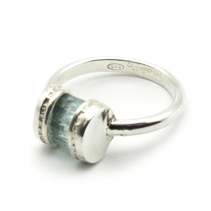 Aquamarine and 925 Silver Ring