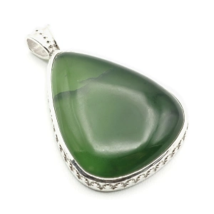 Jade and 925 Silver Pendant