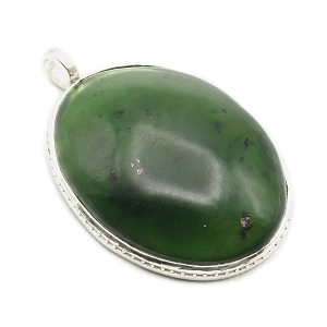 Jade and 925 Silver Pendant