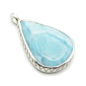 Larimar und 925er Silber Anhänger