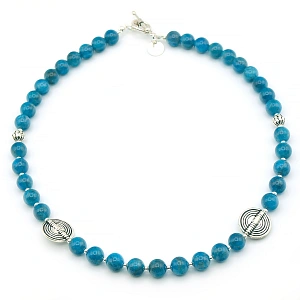 Sterling Silver and Blue Apatite ...