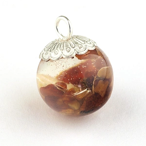 Amber in Resin and Sterling Silver ...