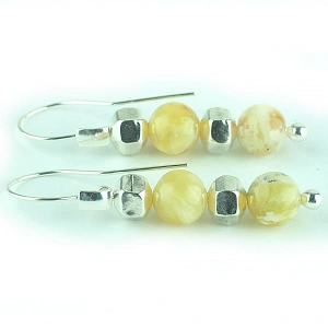 Yellow Opal Earrings and Sterling ...