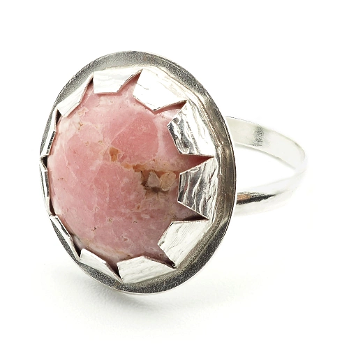 Rhodochrosite and 925 Silver Ring