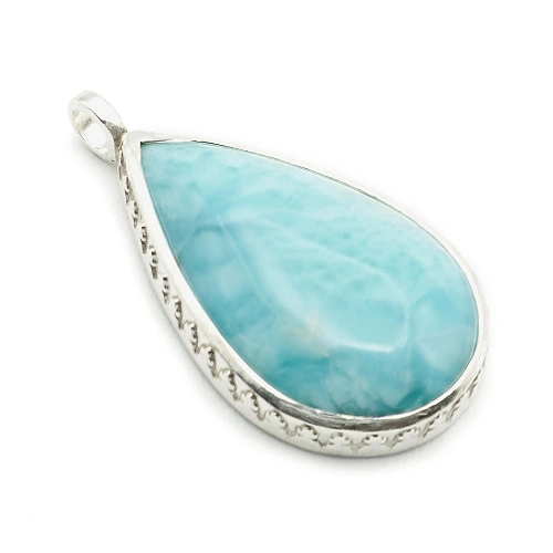 Larimar and 925 Silver Pendant